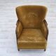 1960s, Danish armchair, furniture velour, beech wood, original.
