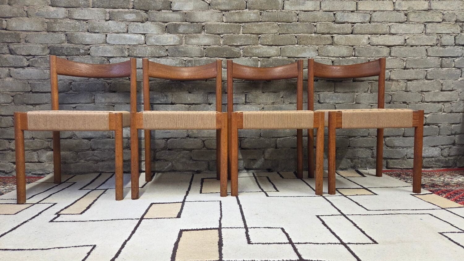 Set of 4 Danish chairs from the 1970s