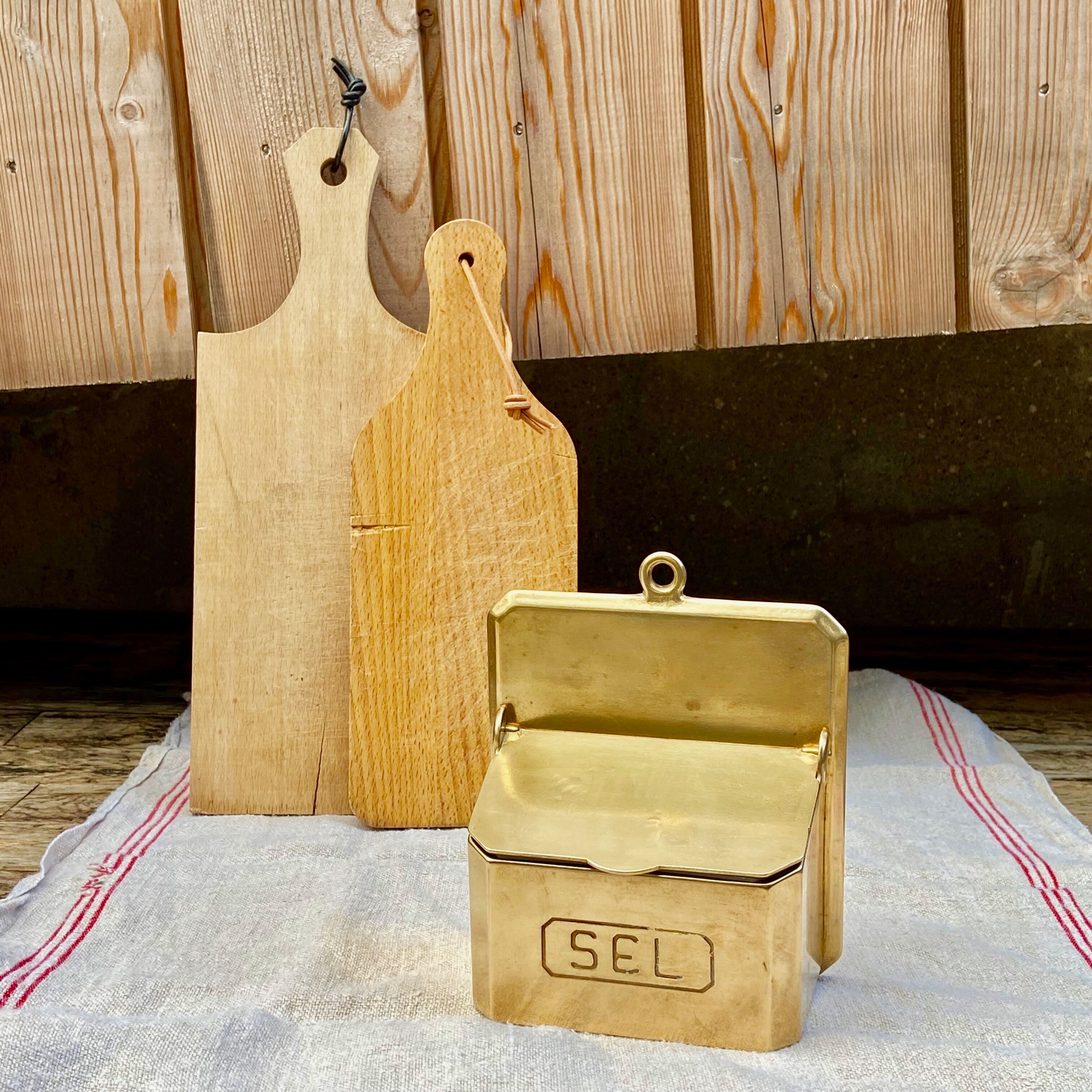 Solid brass salt box