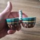 Enamelled ceramic salt cellars HB Henriot Quimper