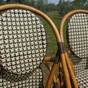 Set of 6 chairs bistro terrace "Parisian" rattan and brown braiding