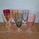 6 coloured crystal champagne flutes