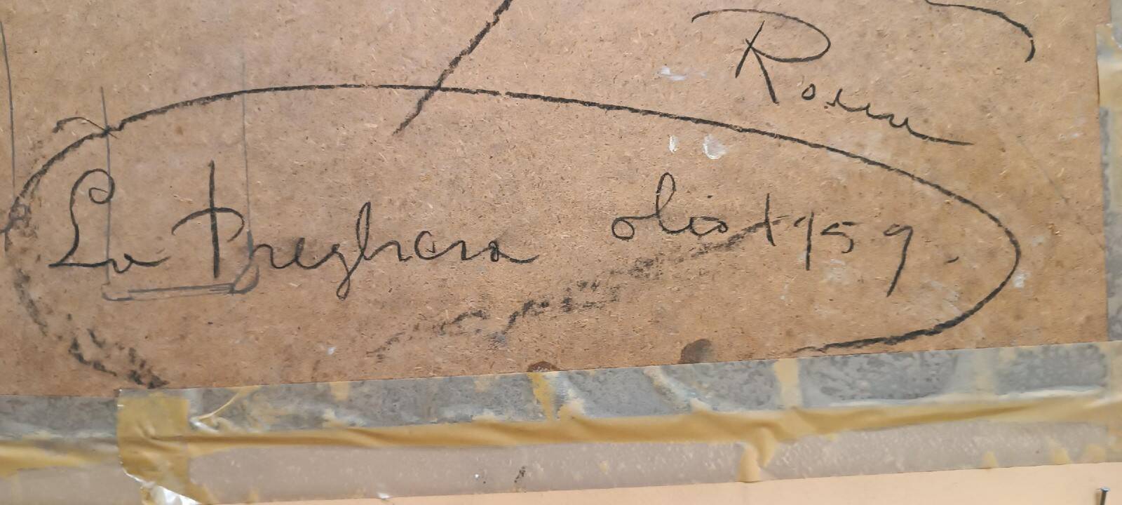 Large oil painting on canvas - Alberto Alberti (1894-1974) 1959 - female figure