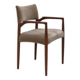 1960s, Danish chair, solid teak wood, furniture velour.