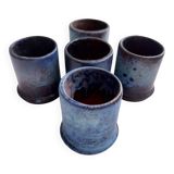 5 ceramic candle holders