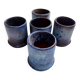5 ceramic candle holders