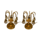 Brass crystal table lamps