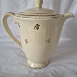 Antique pouring coffee pot in Gien earthenware, Valence model, A040