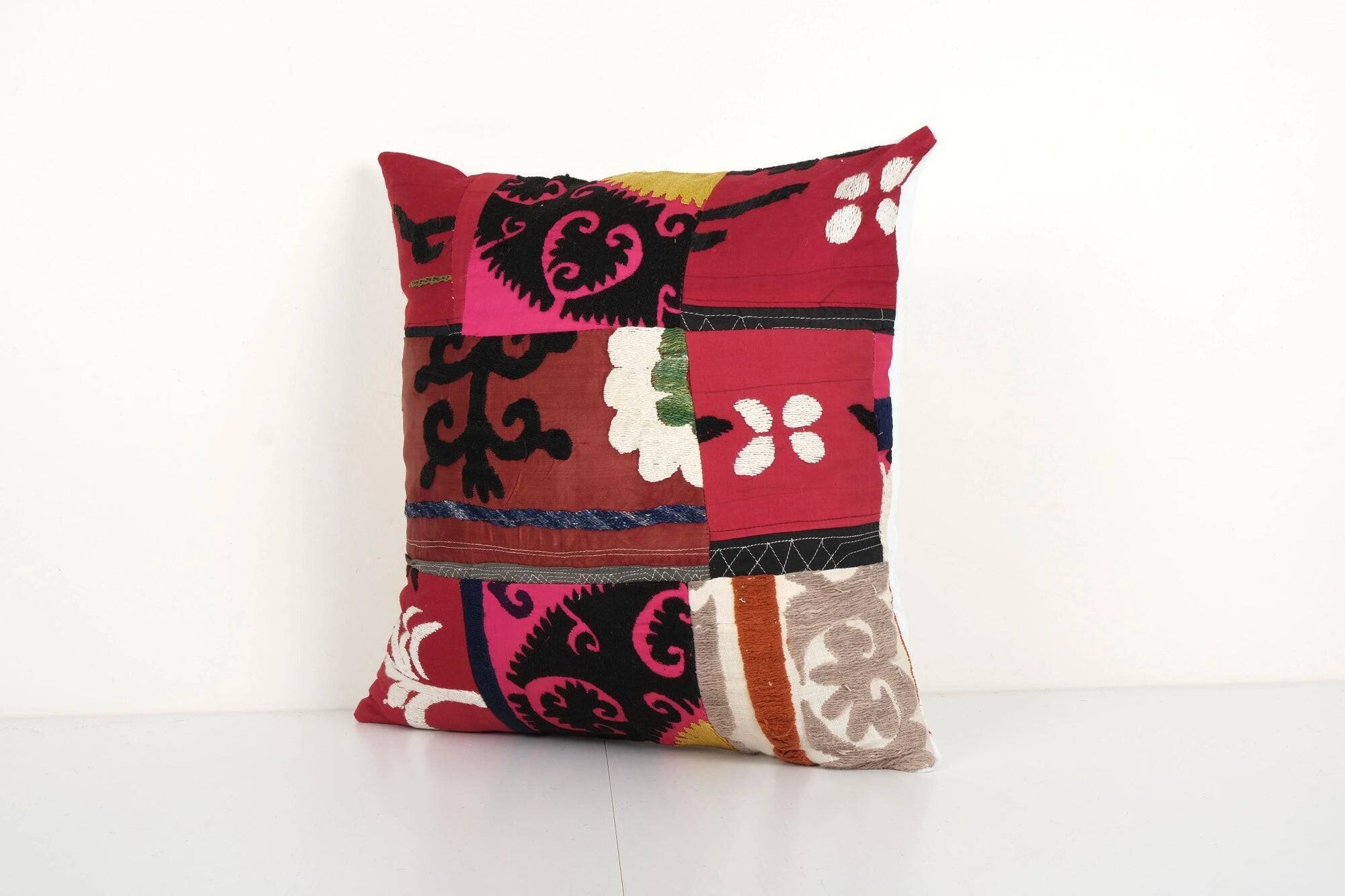 Vintage embroidered cushion cover 43x46 cm