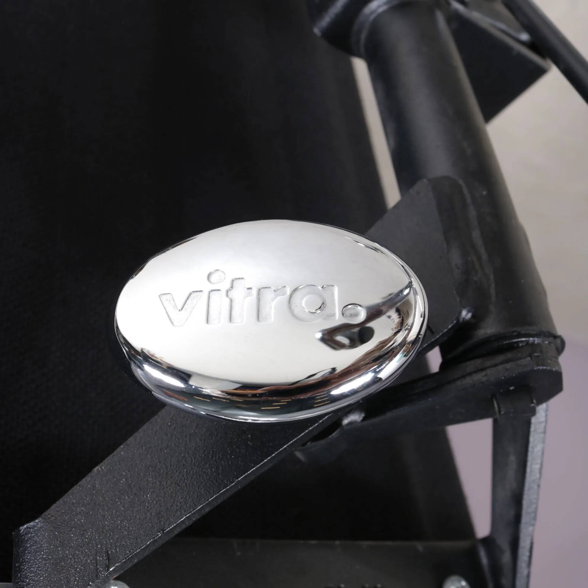 2000s desk chair model EA118, chrome base with black hopsack upholstery and aluminium armrests / Charles & Ray Eames / Vitra, Germany