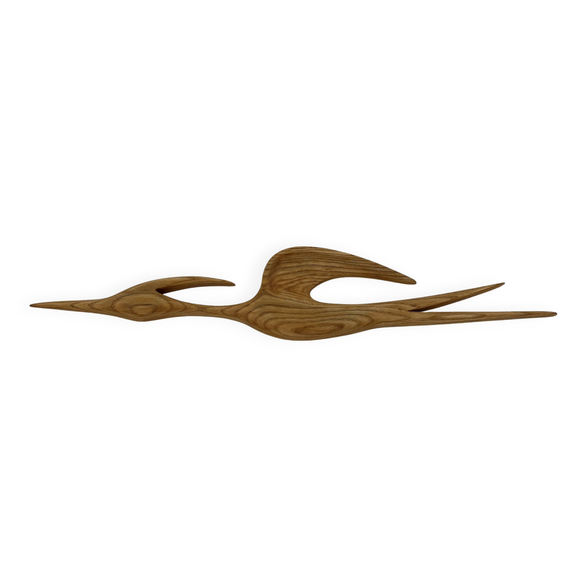 Vintage Teak Wood Wall Bird, 1960s