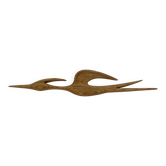 Vintage Teak Wood Wall Bird, 1960s