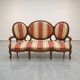 Exceptional Three-Seater Sofa Napoleon III - Triple Medallion - Style
