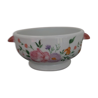 Flared bowl with CNP porcelain handles signed M.C.B. Noël 1980