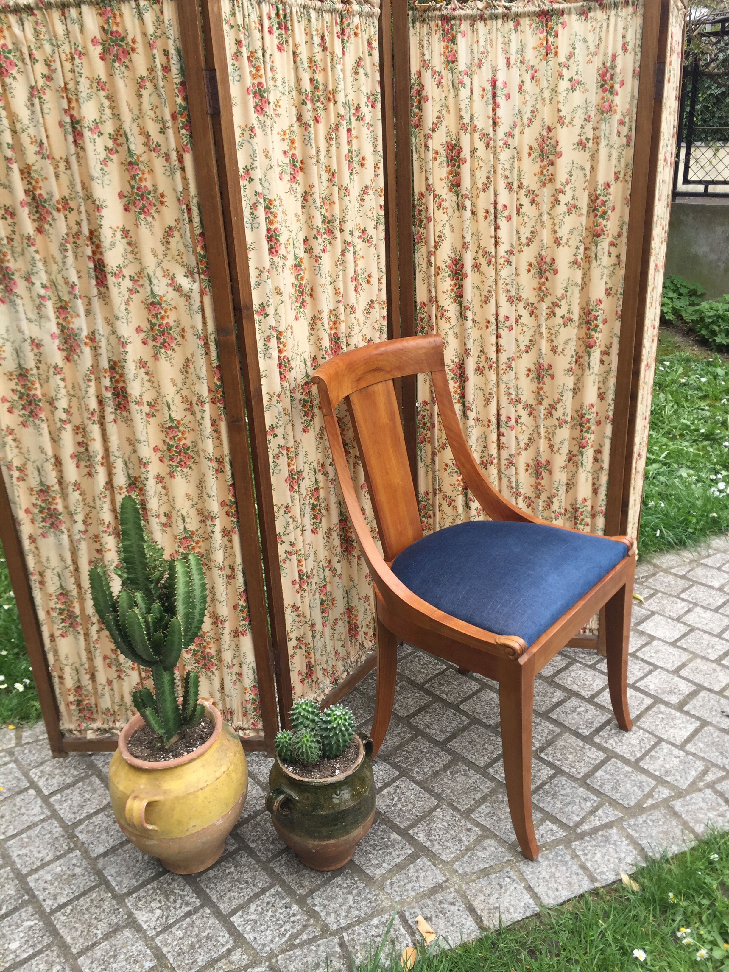 Walnut chair Empire style