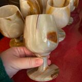 Set of 6 onyx glasses