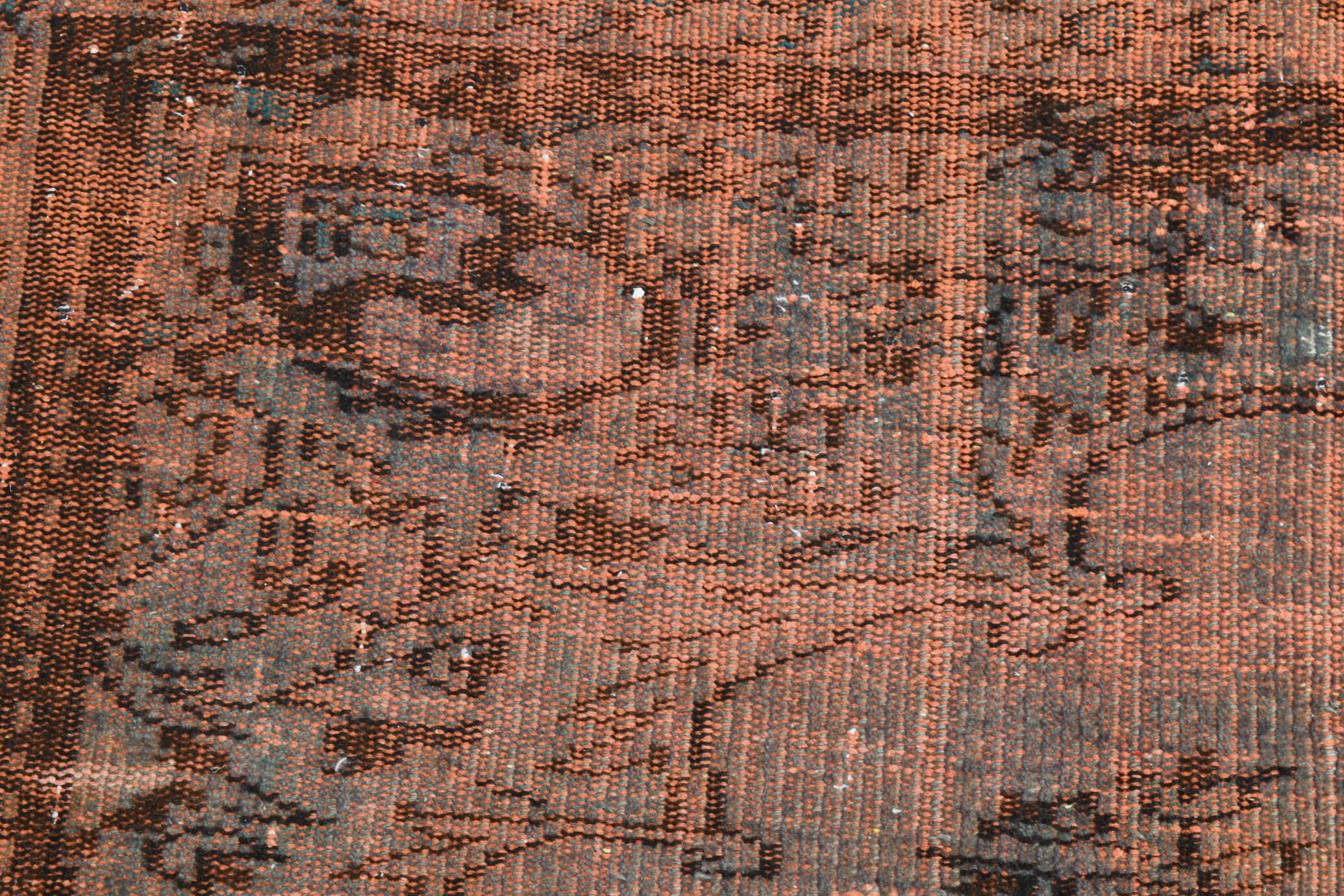 Tapis turc vintage classique en laine terracotta