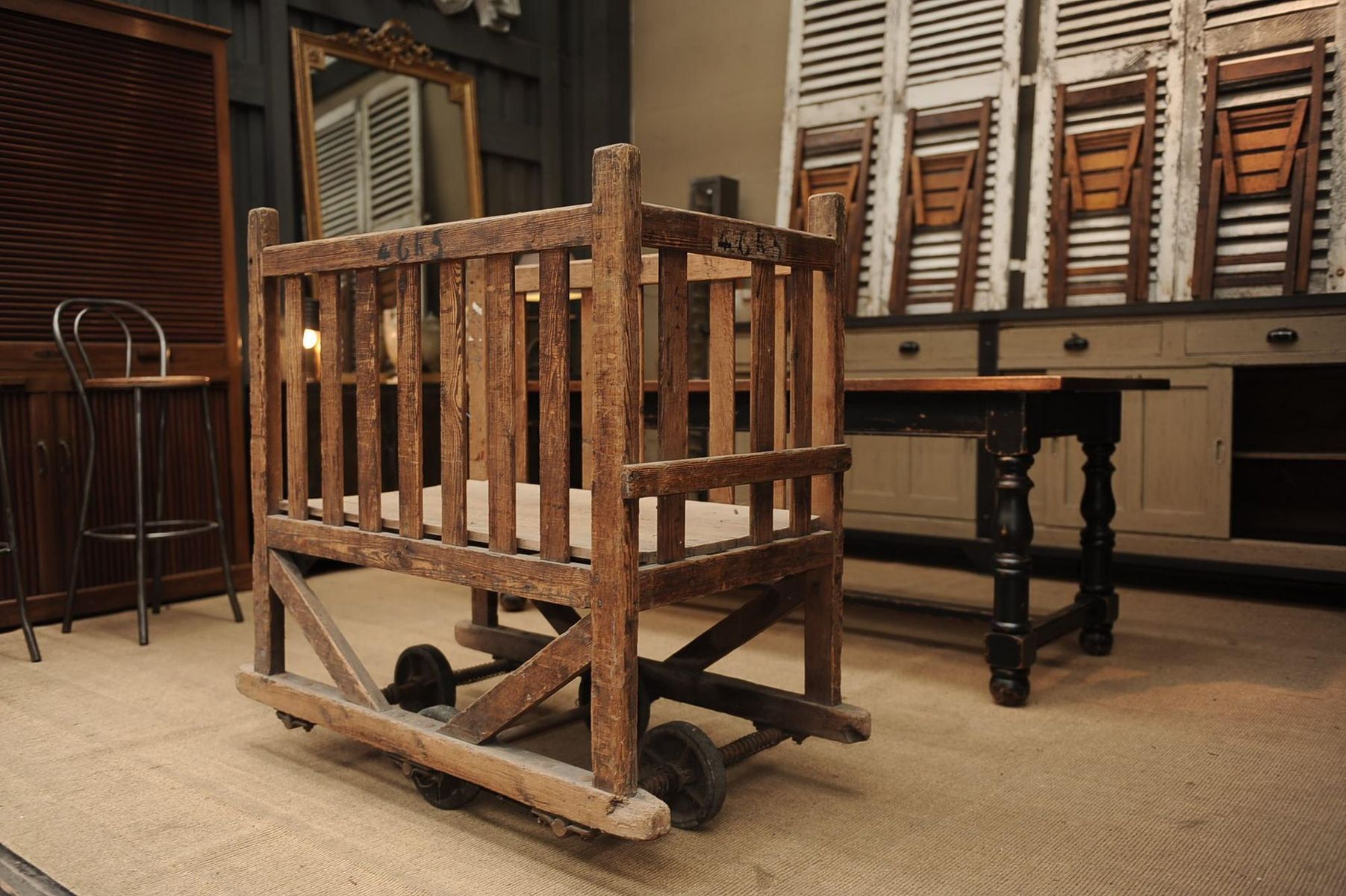 Factory trolley for 1940s fir textile