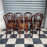 Set of 7 Thonet bistro chairs