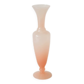 Vase en opaline, rose pâle, 1970 - 26,5 x 7 cm