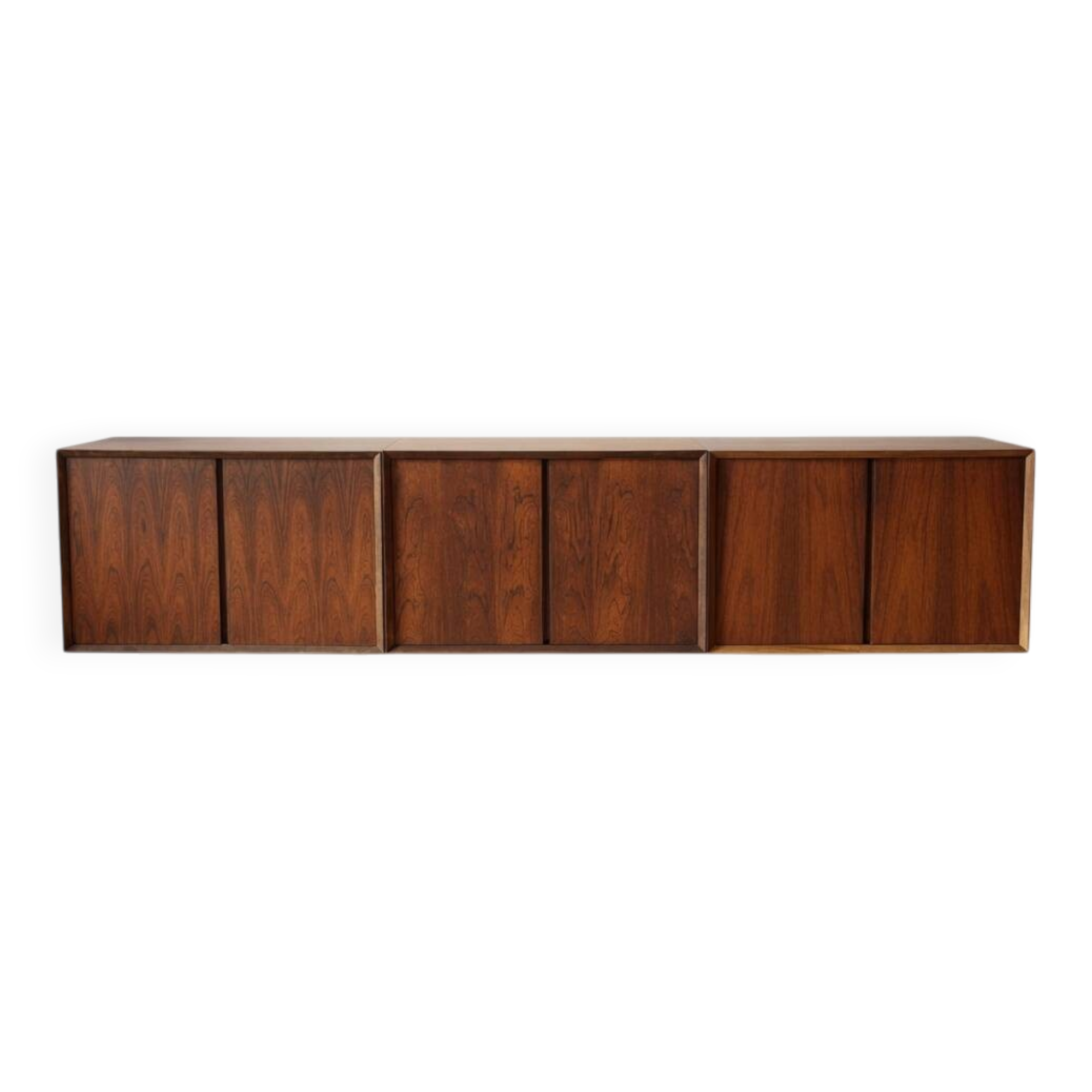Poul Cadovius Floating Wall Mounted Rosewood Sideboard By CADO, 1960s.