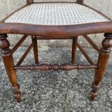 Chaise ancienne, restaurée, assise corde, fin XIXème s.