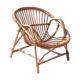 Fauteuil rotin coquille années 60