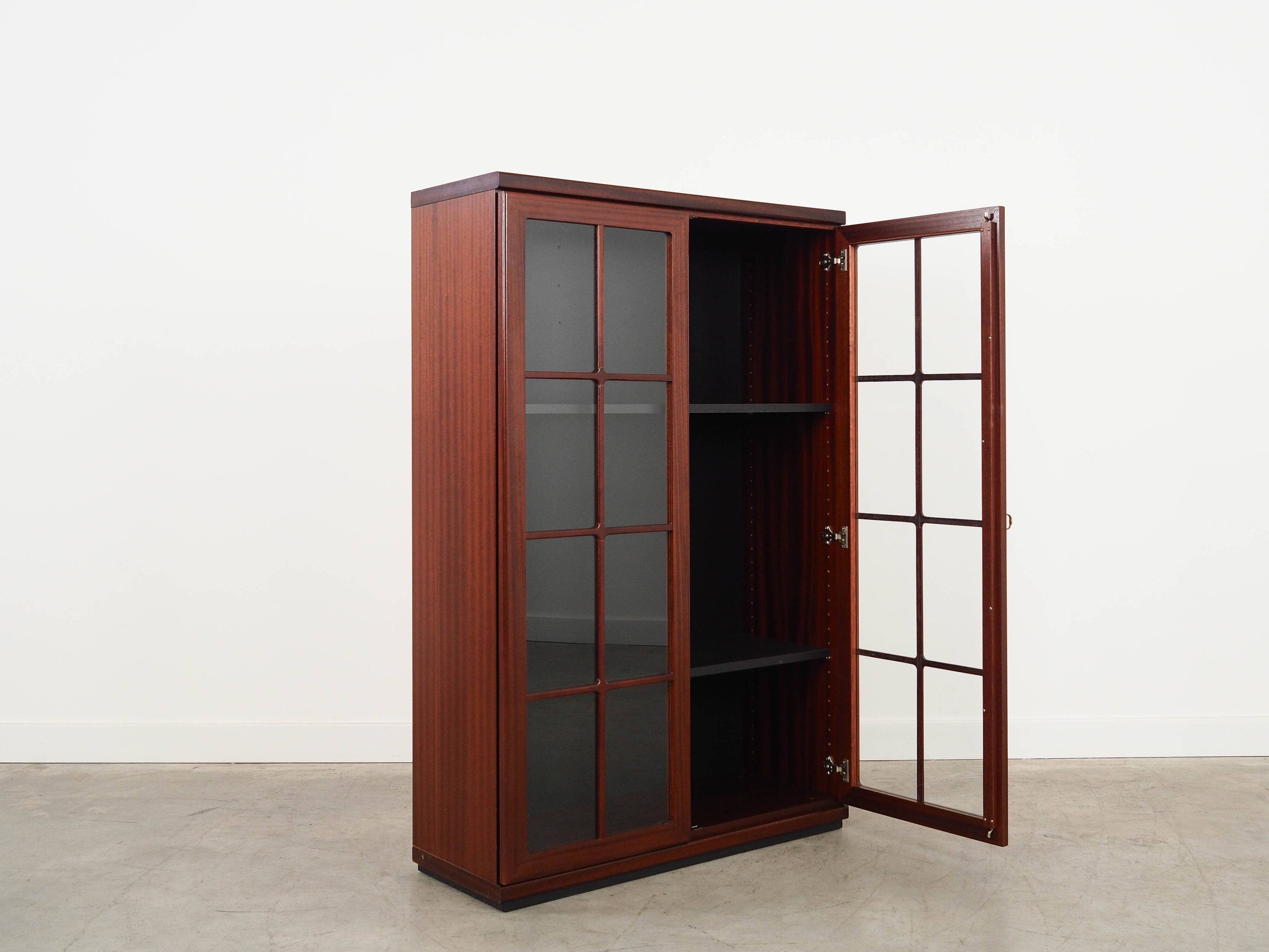 Vitrine en acajou, design danois, années 1970, fabriquée au Danemark