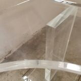 Pair of lucite, plexiglass end tables 1970