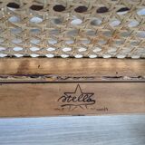 Stella nurse's chair in dark wood and cane