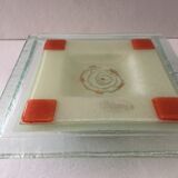 Ashtray & pocket trays melted glass from murano "albatross" venezia italy