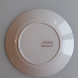 Plate duo in Sarreguemines earthenware - fontanges model