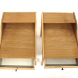 Set of 2 oak bedside tables, Sweden, 1960