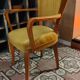 Fauteuil chaise bridge ancien moutarde
