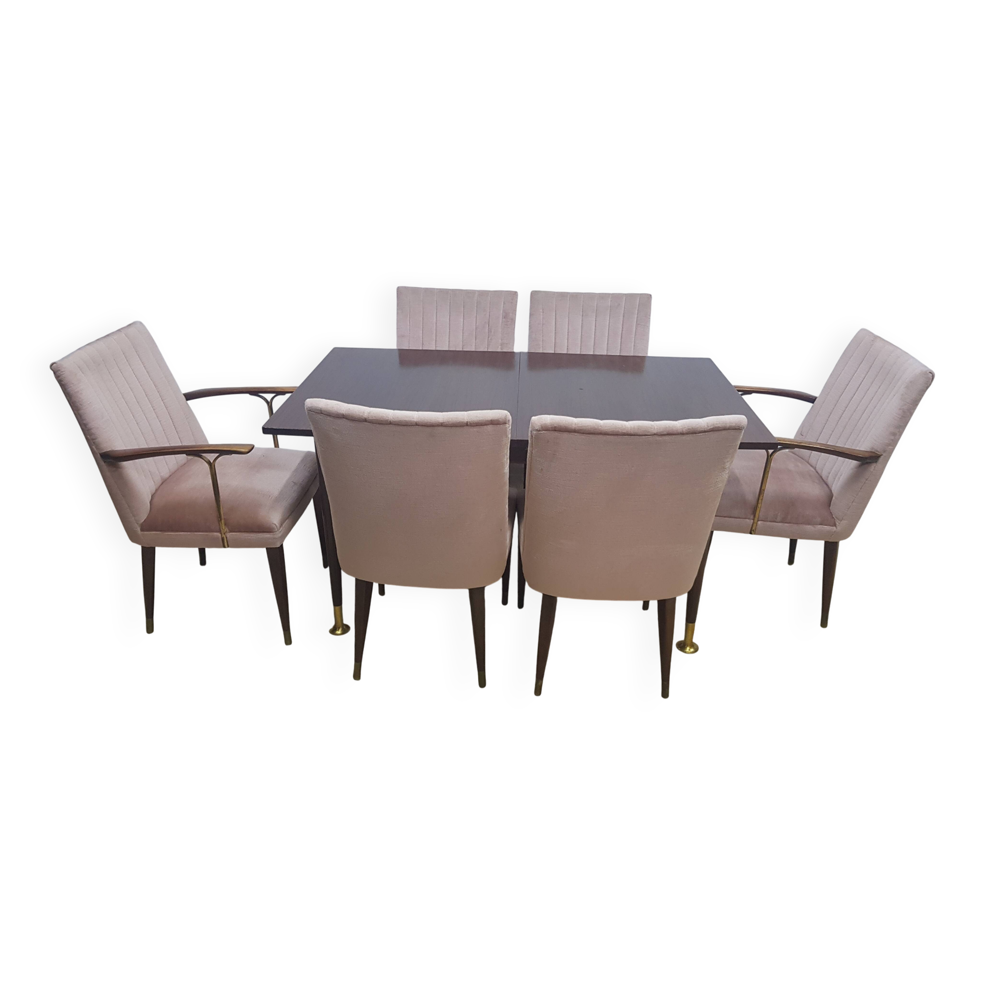 Mid-Century, Table and chair set, 1960s/70s.