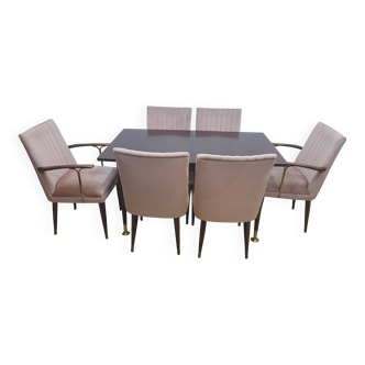 Mid-Century, Table and chair set, 1960s/70s.