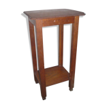 Oak sofa bed table with 2 trays