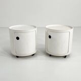 Paire de tables de nuit, Componibili par Anna Castelli pour Kartell, 1970