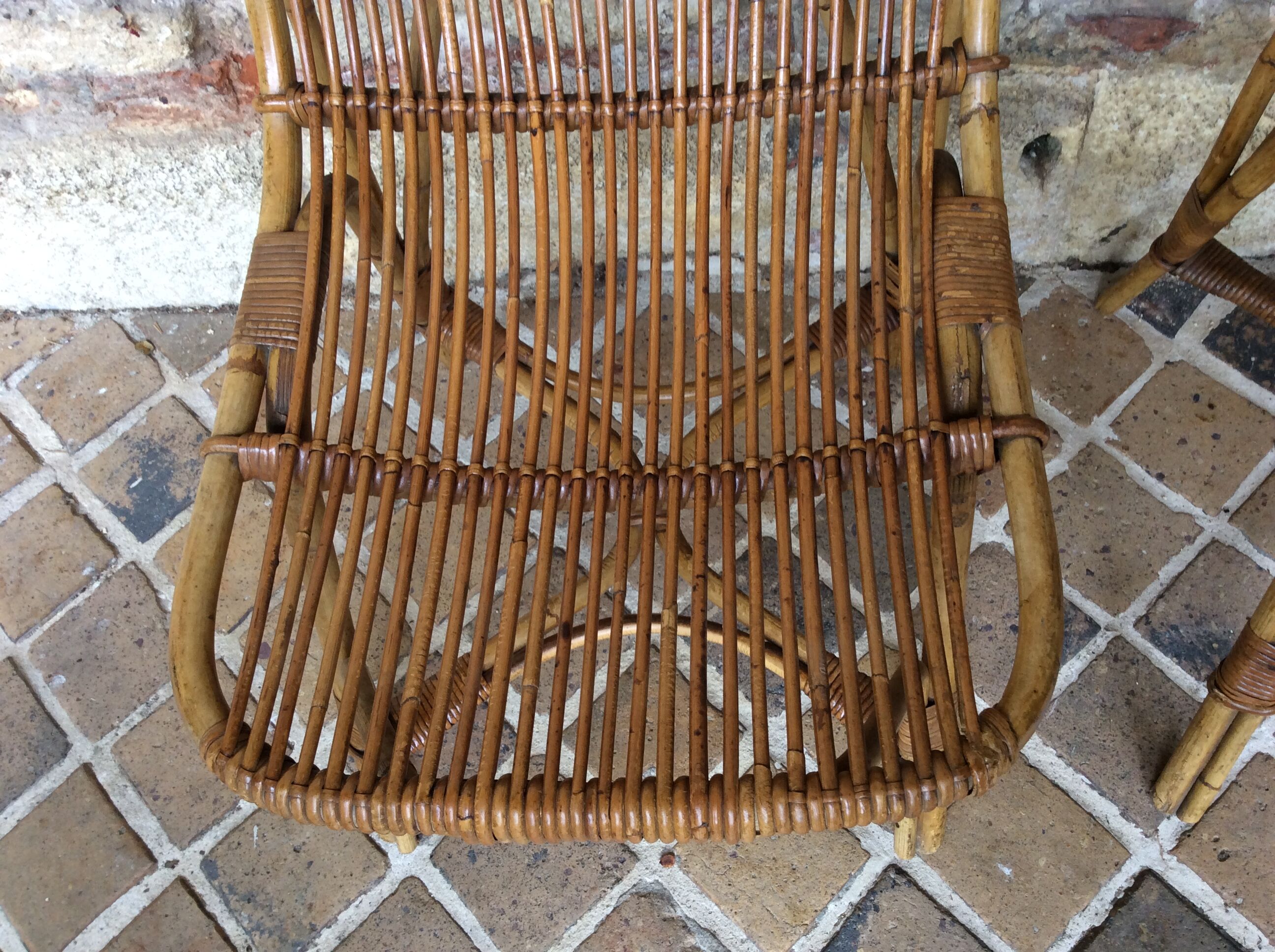 Pair of rattan chairs