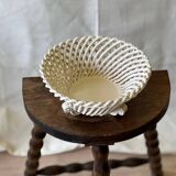 Antique twisted ceramic basket, 1930