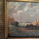 Oil on canvas "work of the fields" late nineteenth early twentieth
