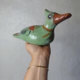 Ancient glazed terracotta mexico bird folk art vintage