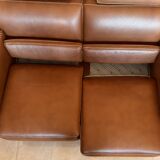 Roche Bobois Gold leather sofa 172 cm
