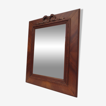 Old rectangular walnut mirror 55x45cm