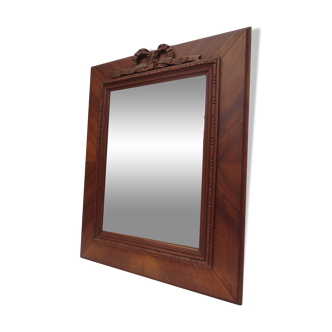 Old rectangular walnut mirror 55x45cm