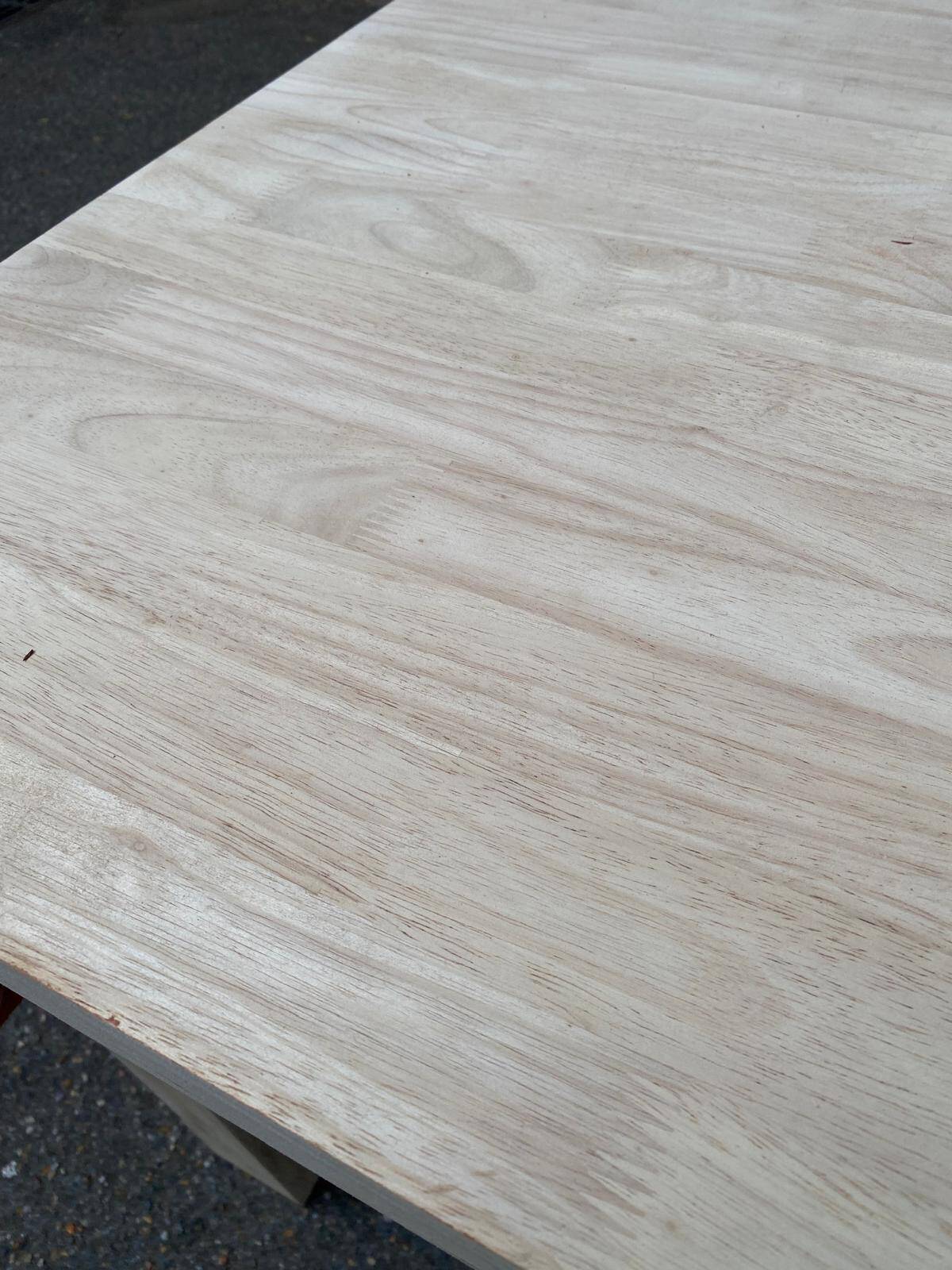 Table de ferme extensible à volets rénovée en bois massif 140-200cm