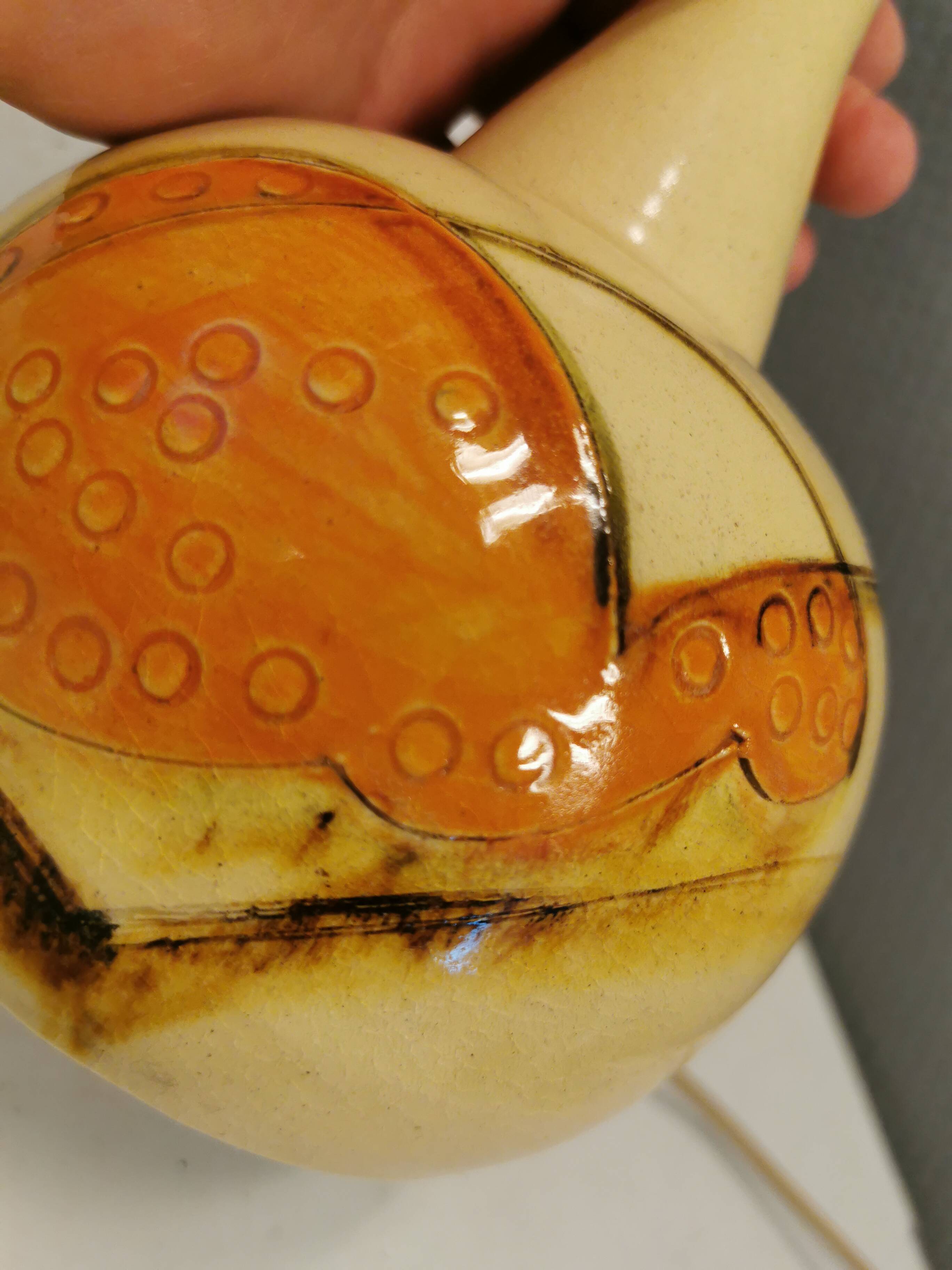 Lampe de table en céramique de Marianne May début des années 1970 Danemark