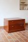 Small piece of furniture with 2 drawers in teak, bedside table or end table.