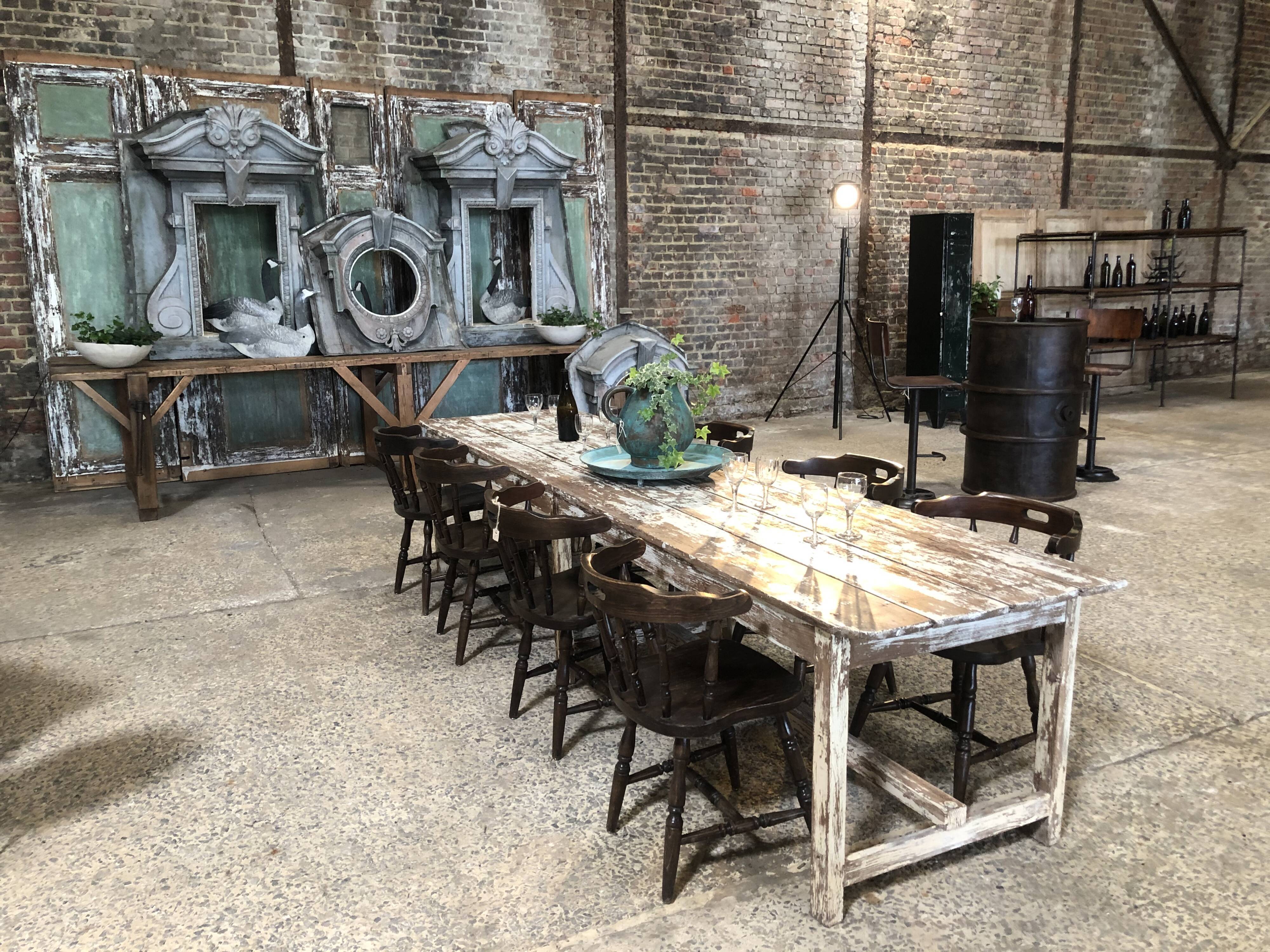 White patina console table