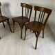 Ensemble de 4 chaises bistrot vintage 50